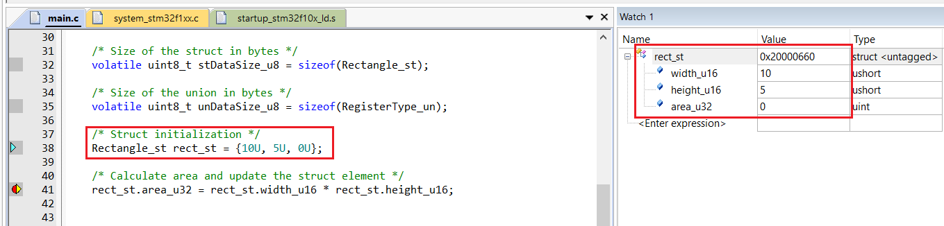 Struct Initialization