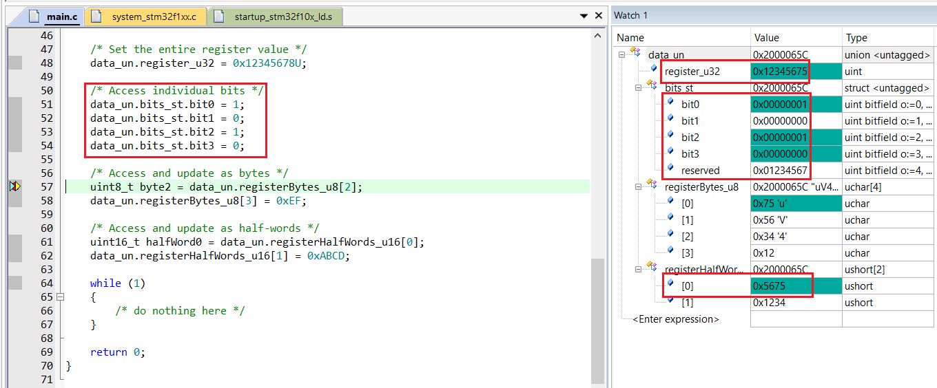Set Individual Bit Values